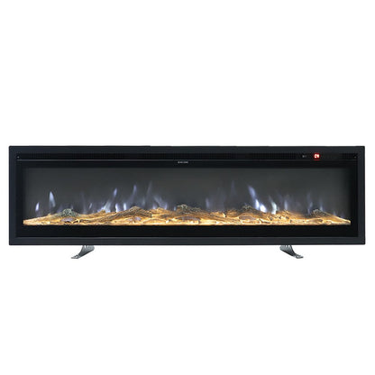 70/80/100 Inch Electric Fireplace with Remote 9 Flame Colours Freestanding Fireplaces - House Comfort