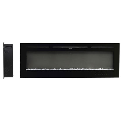 70/80/100 Inch Inset Electric Fireplace Built - In Heater with 9 Flame Colour - House Comfort