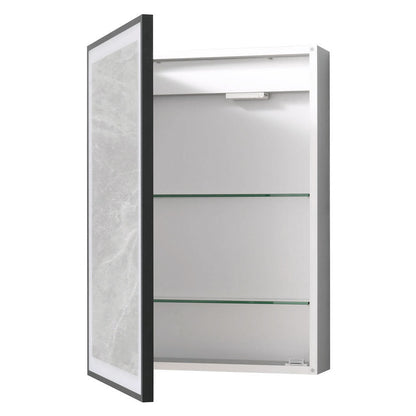 70cm Height LED Light Mirror Cabinet Single Door with Demister Film IP44 Frame - House Comfort