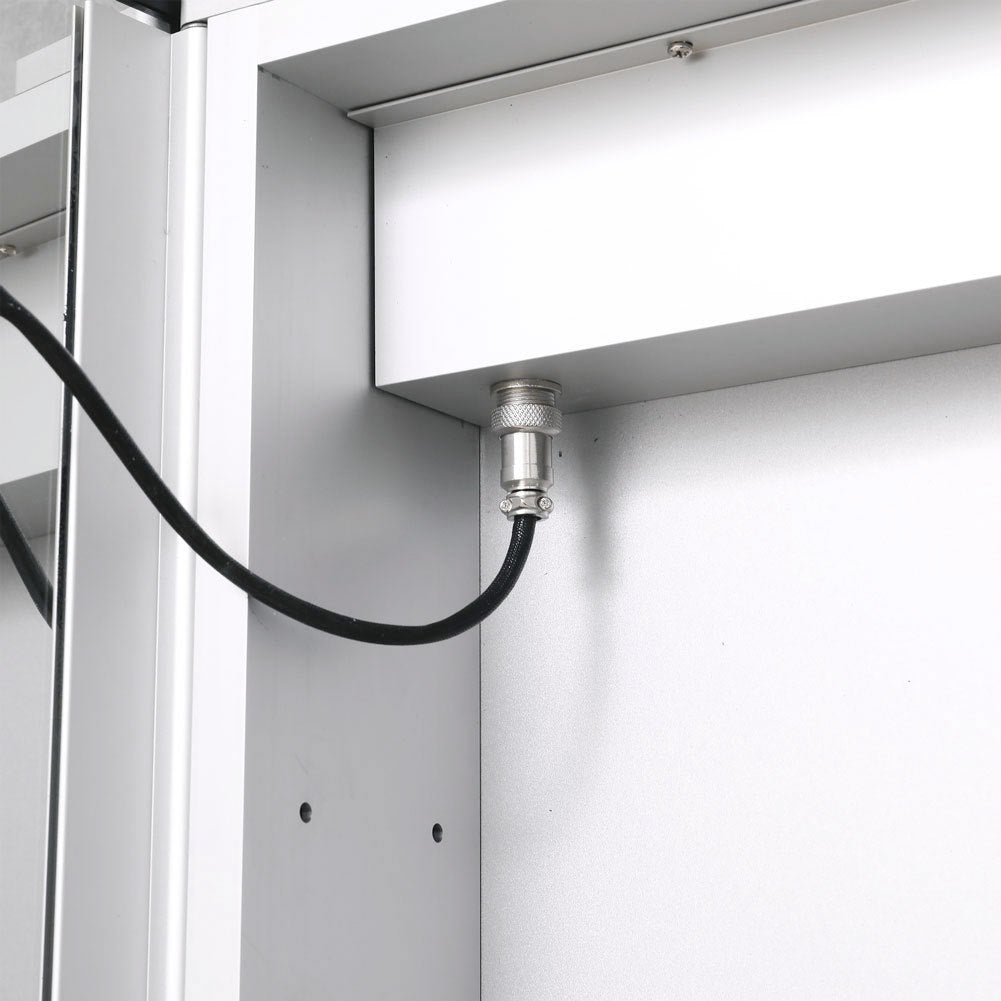 70cm Height LED Light Mirror Cabinet Single Door with Demister Film IP44 Frame - House Comfort