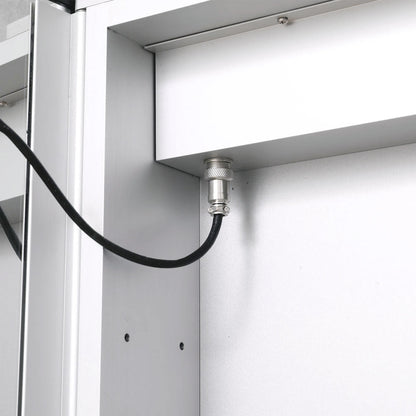 70cm Height LED Light Mirror Cabinet Single Door with Demister Film IP44 Frame - House Comfort