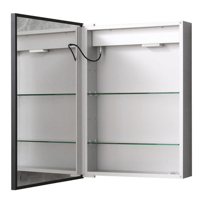 70cm Height LED Light Mirror Cabinet Single Door with Demister Film IP44 Frame - House Comfort