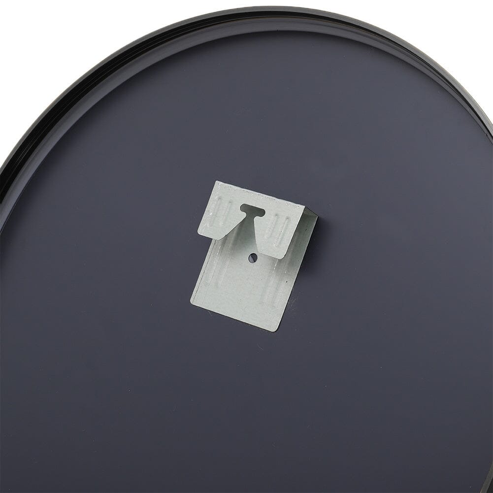 70cm Height Modern Oval Metal Bathroom Wall Mirror Black - House Comfort