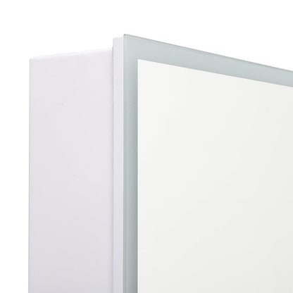 70cm Height Modern Rectangular LED Bathroom Mirror with Wall Mount Cabinet - House Comfort