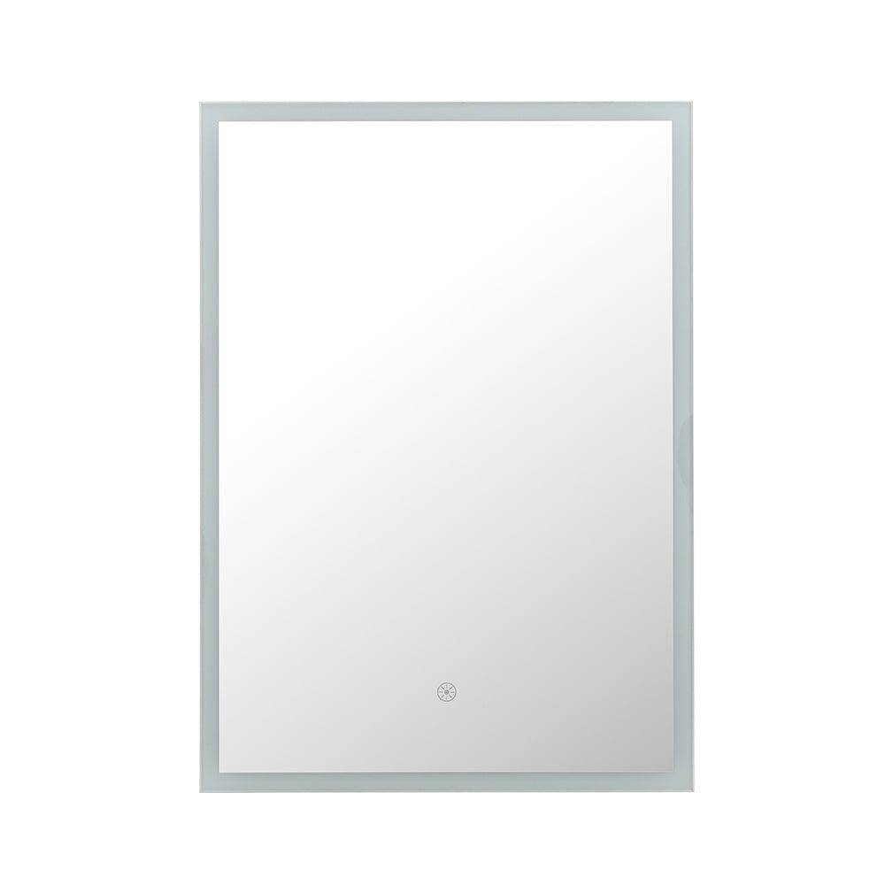 70cm Height Modern Rectangular LED Bathroom Mirror with Wall Mount Cabinet - House Comfort