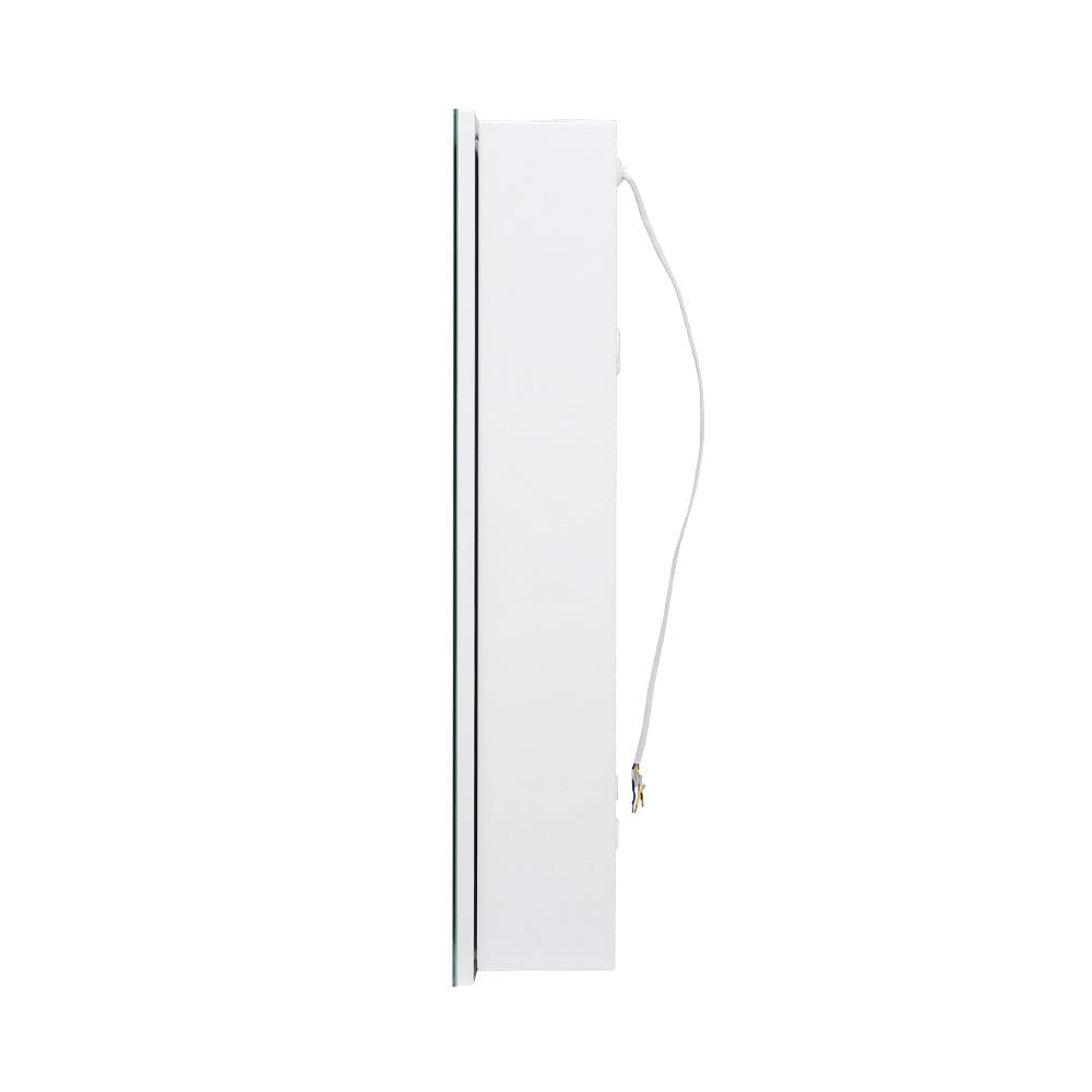 70cm Height Modern Rectangular LED Bathroom Mirror with Wall Mount Cabinet - House Comfort