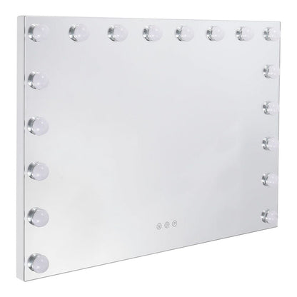 70cm W Rectangle Hollywood Vanity Mirror with 18 Dimmable LED Bulbs - House Comfort