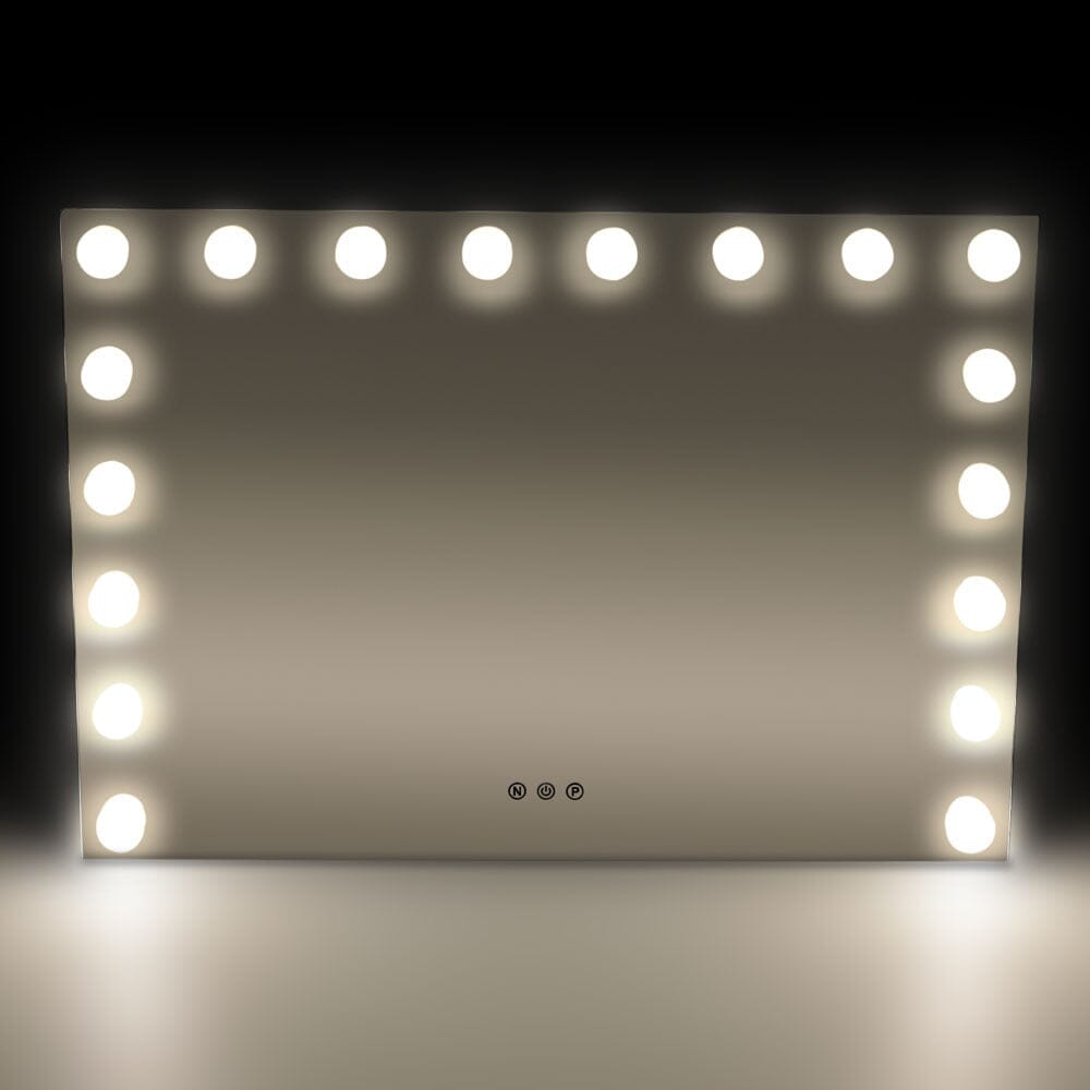 70cm W Rectangle Hollywood Vanity Mirror with 18 Dimmable LED Bulbs - House Comfort