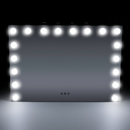 70cm W Rectangle Hollywood Vanity Mirror with 18 Dimmable LED Bulbs - House Comfort
