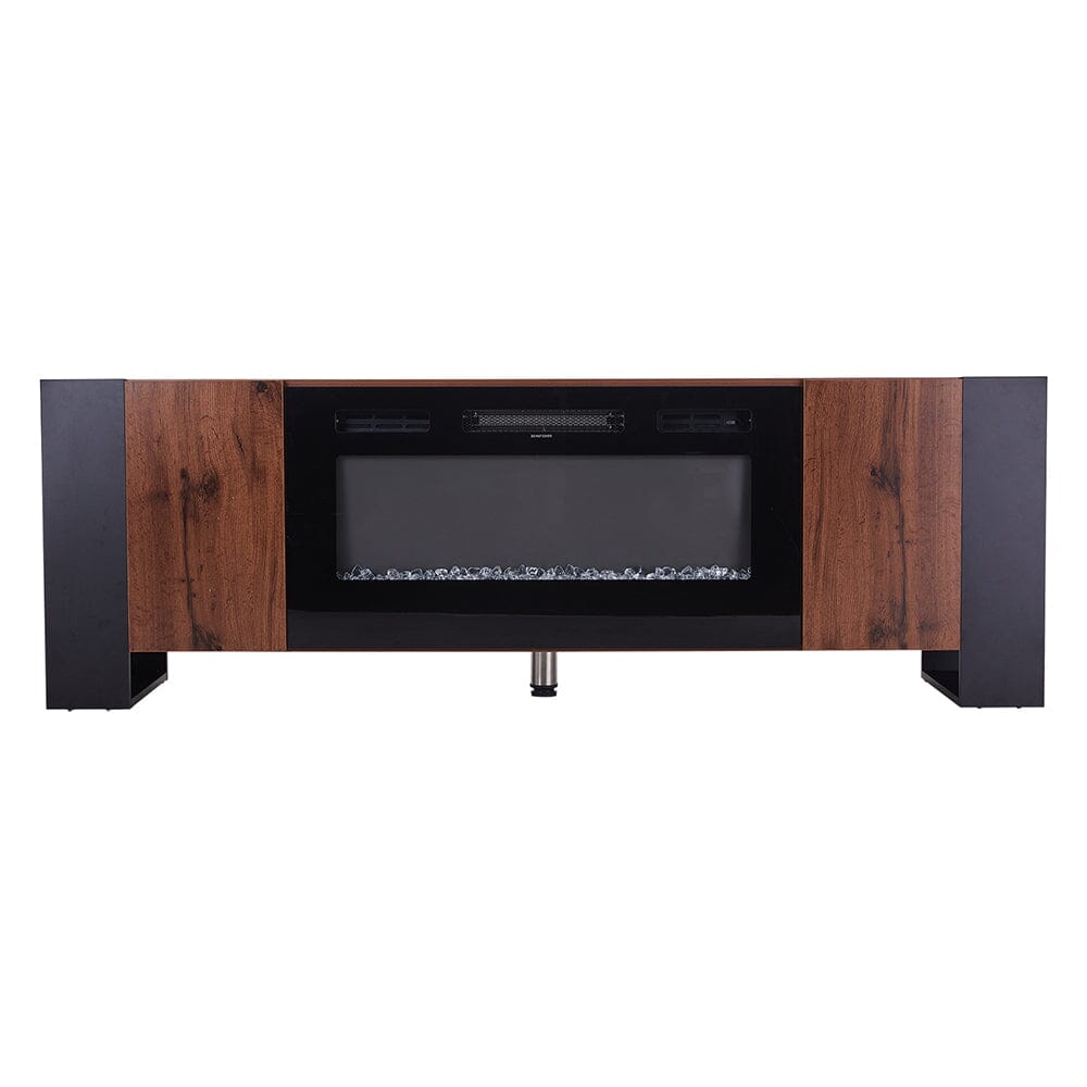70inch W Modern LED TV Stand with 12 Colour Electric Fireplace - House Comfort