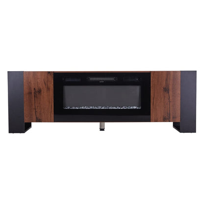 70inch W Modern LED TV Stand with 12 Colour Electric Fireplace - House Comfort