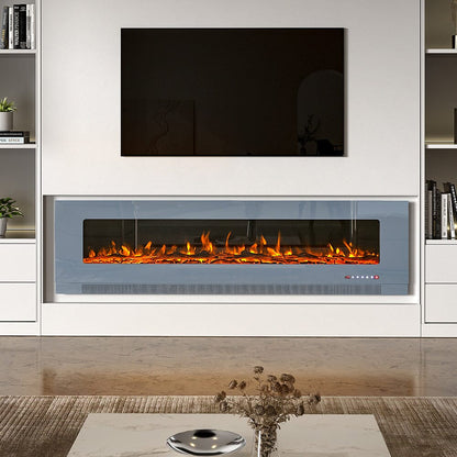 72 inch Wall Mounted Electric Fireplaces With Remote Control 9 Flame Colours Heater - House Comfort