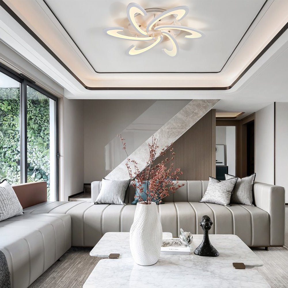 73cm Dia. Modern LED Ceiling Light Acrylic Petal Pendant Lights - House Comfort