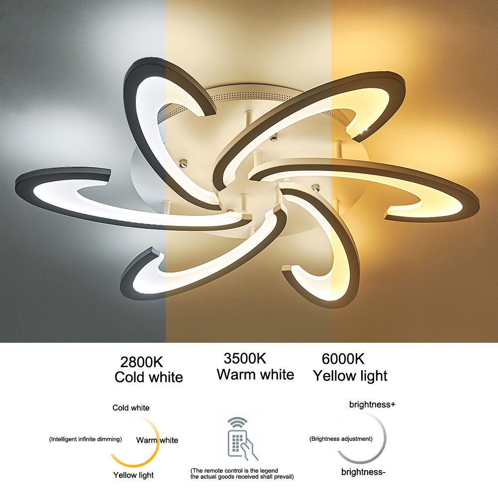 73cm Dia. Modern LED Ceiling Light Acrylic Petal Pendant Lights - House Comfort