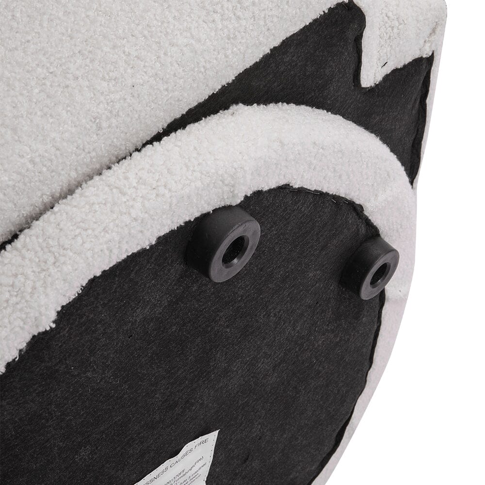 75cm Wide White Single Sofa Swivel Tub Chair Upholstered - House Comfort