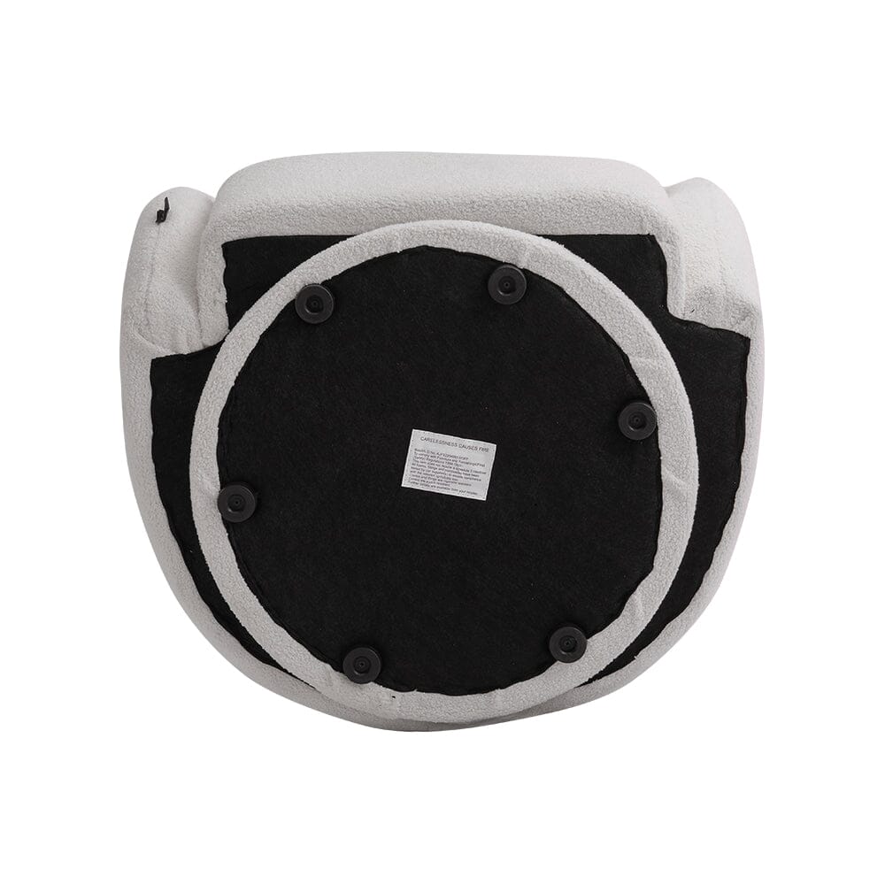 75cm Wide White Single Sofa Swivel Tub Chair Upholstered - House Comfort