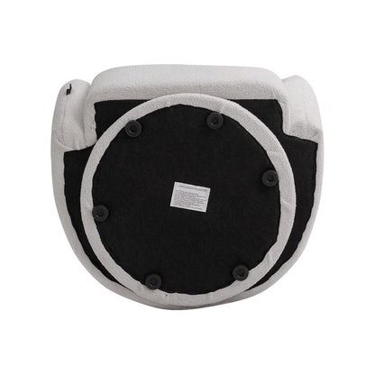 75cm Wide White Single Sofa Swivel Tub Chair Upholstered - House Comfort