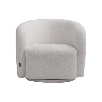 75cm Wide White Single Sofa Swivel Tub Chair Upholstered secondary