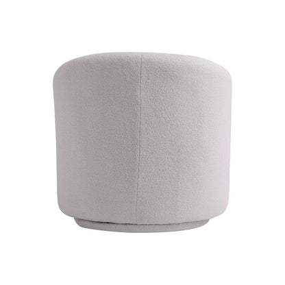 75cm Wide White Single Sofa Swivel Tub Chair Upholstered - House Comfort
