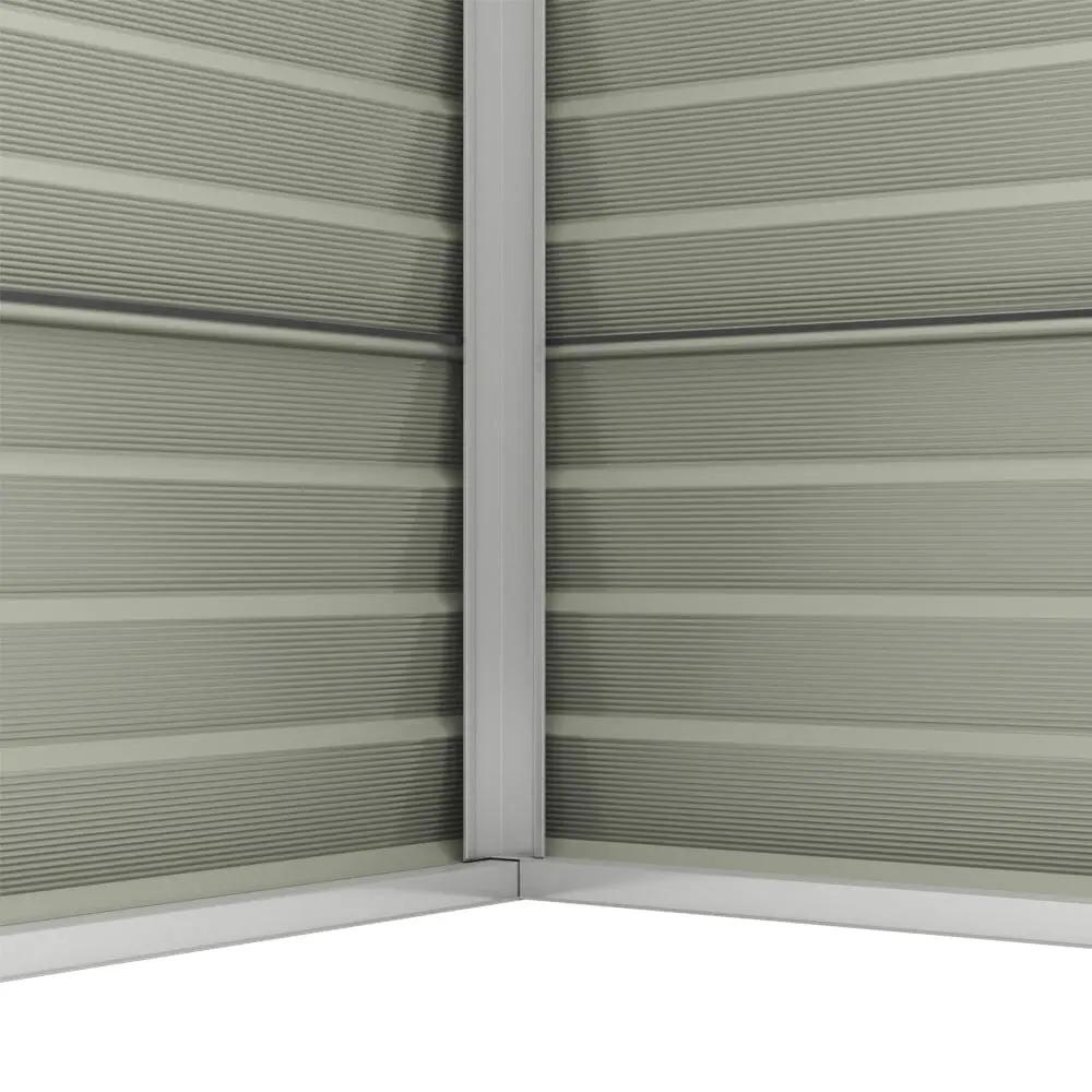 7×8 ft Charcoal Steel Tool Shed with Front Windows and Ventilation - House Comfort