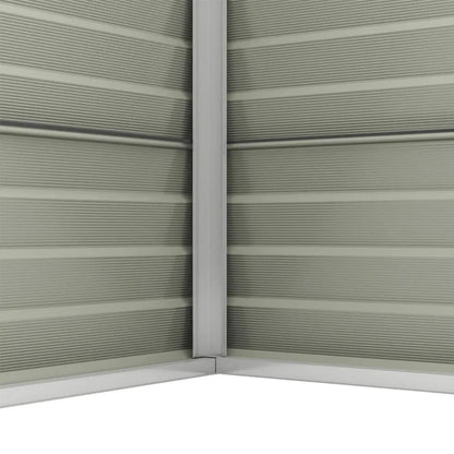 7×8 ft Charcoal Steel Tool Shed with Front Windows and Ventilation - House Comfort