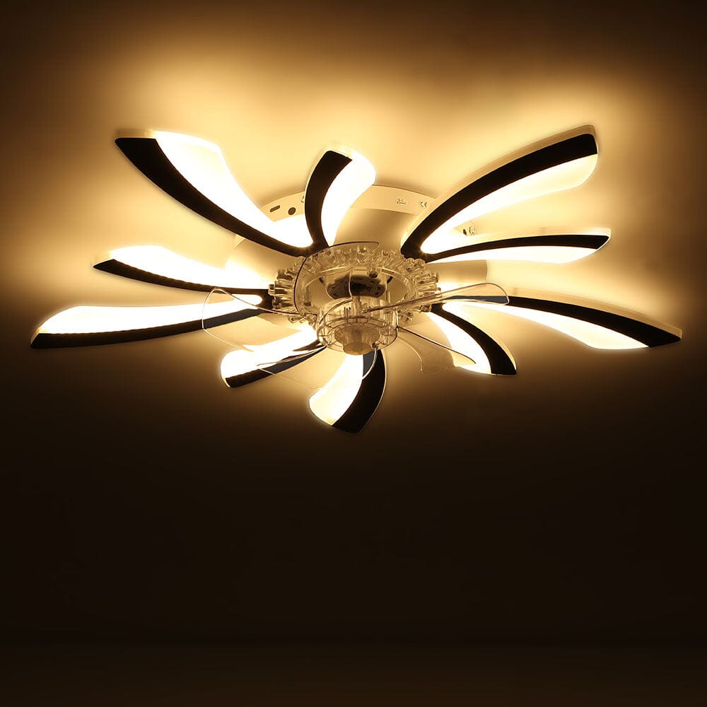 78cm Dia. Acrylic Creative Ceiling Fan with LED Lights - House Comfort