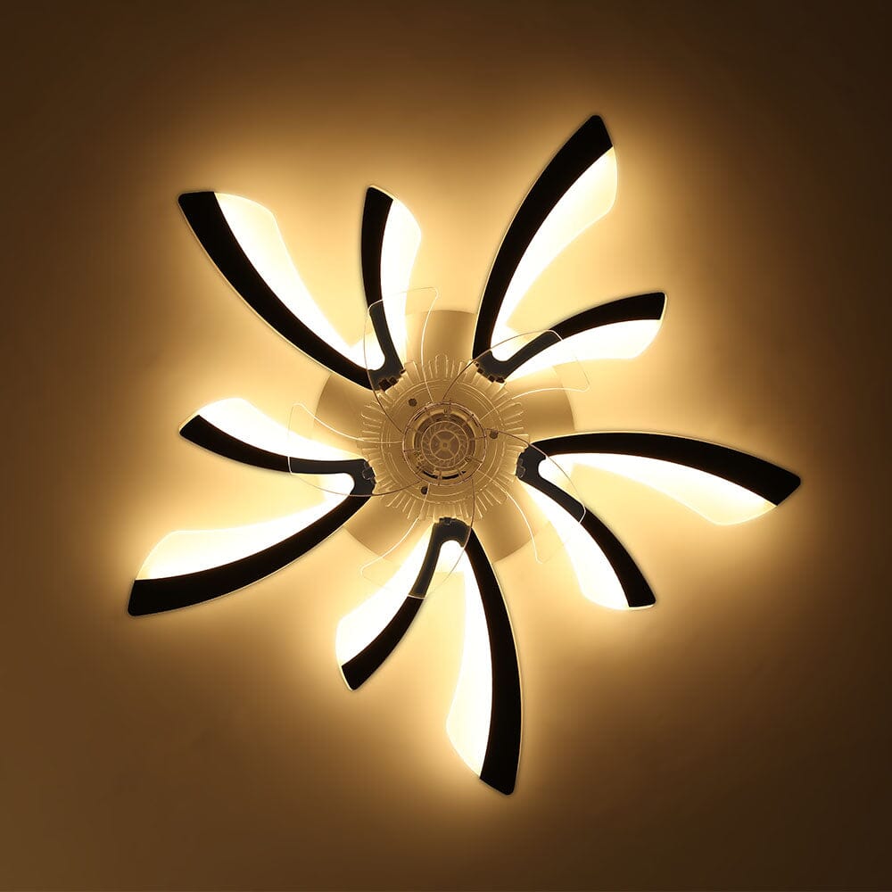 78cm Dia. Acrylic Creative Ceiling Fan with LED Lights - House Comfort