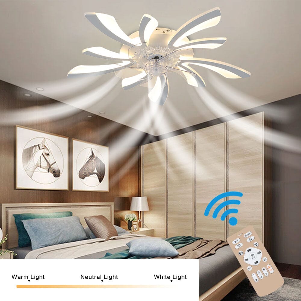 78cm Dia. Acrylic Creative Ceiling Fan with LED Lights - House Comfort