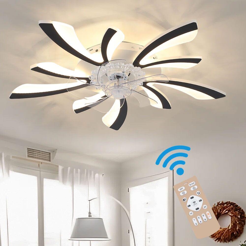 78cm Dia. Acrylic Creative Ceiling Fan with LED Lights - House Comfort