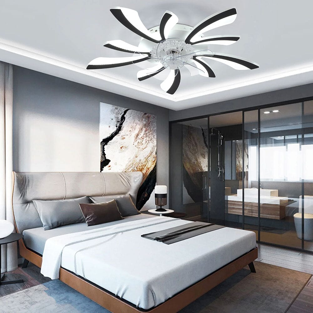 78cm Dia. Acrylic Creative Ceiling Fan with LED Lights - House Comfort