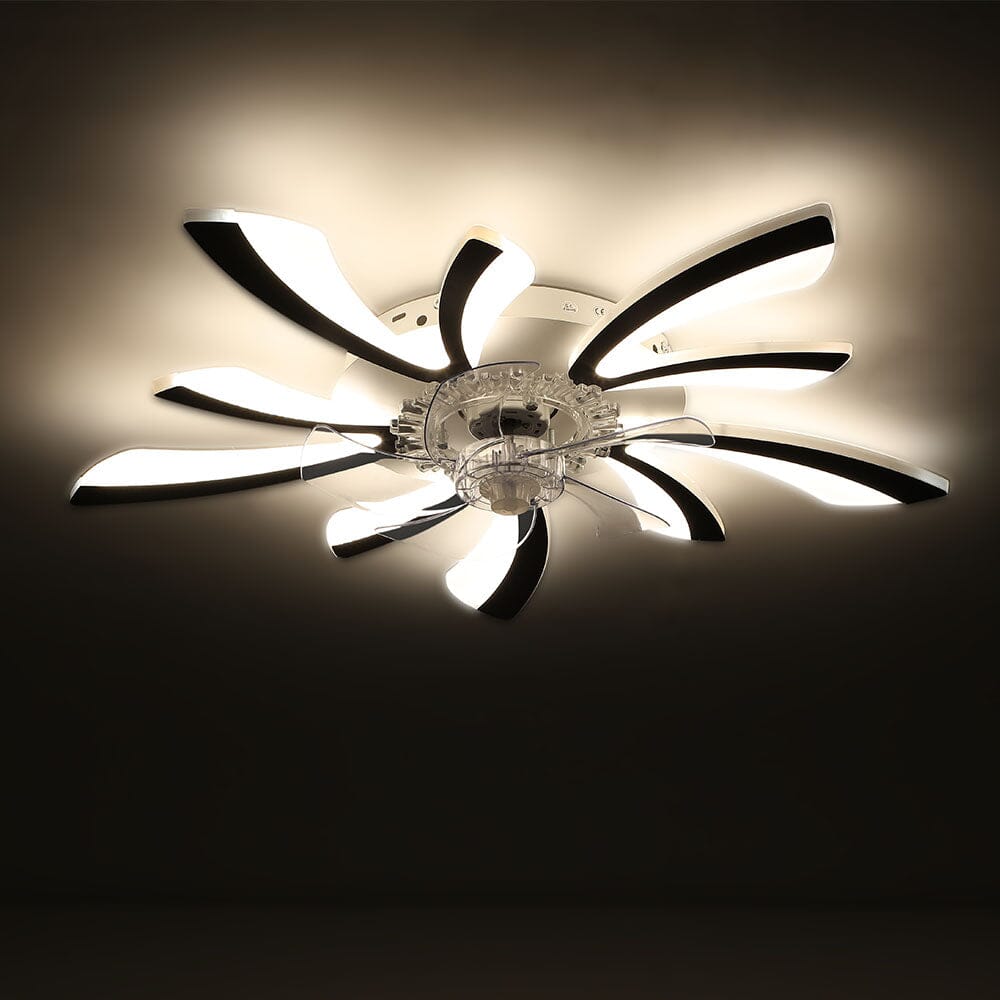 78cm Dia. Acrylic Creative Ceiling Fan with LED Lights - House Comfort