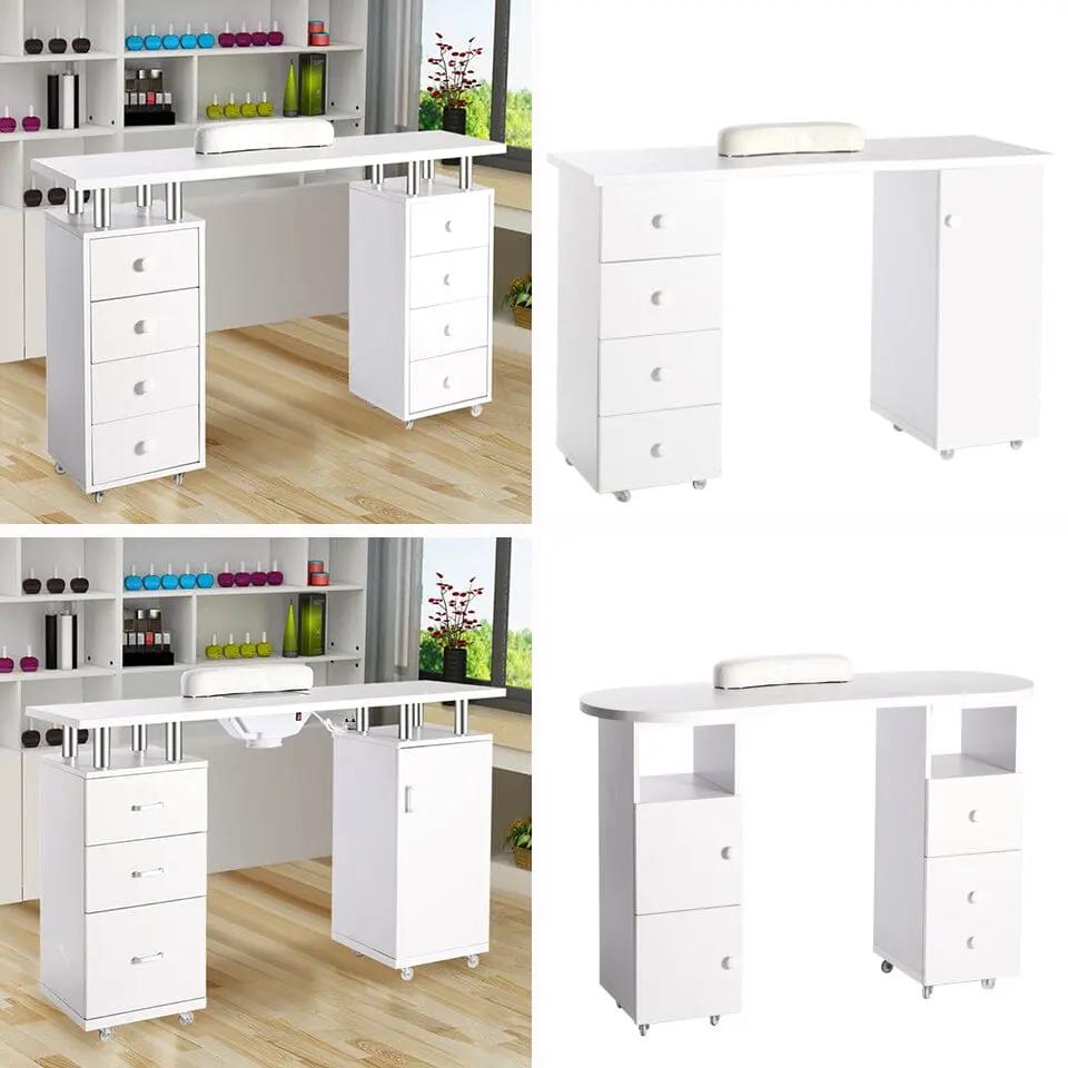 8 - drawer Manicure Station Nail Beauty Table on Wheels for Salons - House Comfort