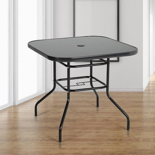 80/105cm Wide Square Garden Table Patio Outdoor Dining Table Coffee Bistro Table - House Comfort