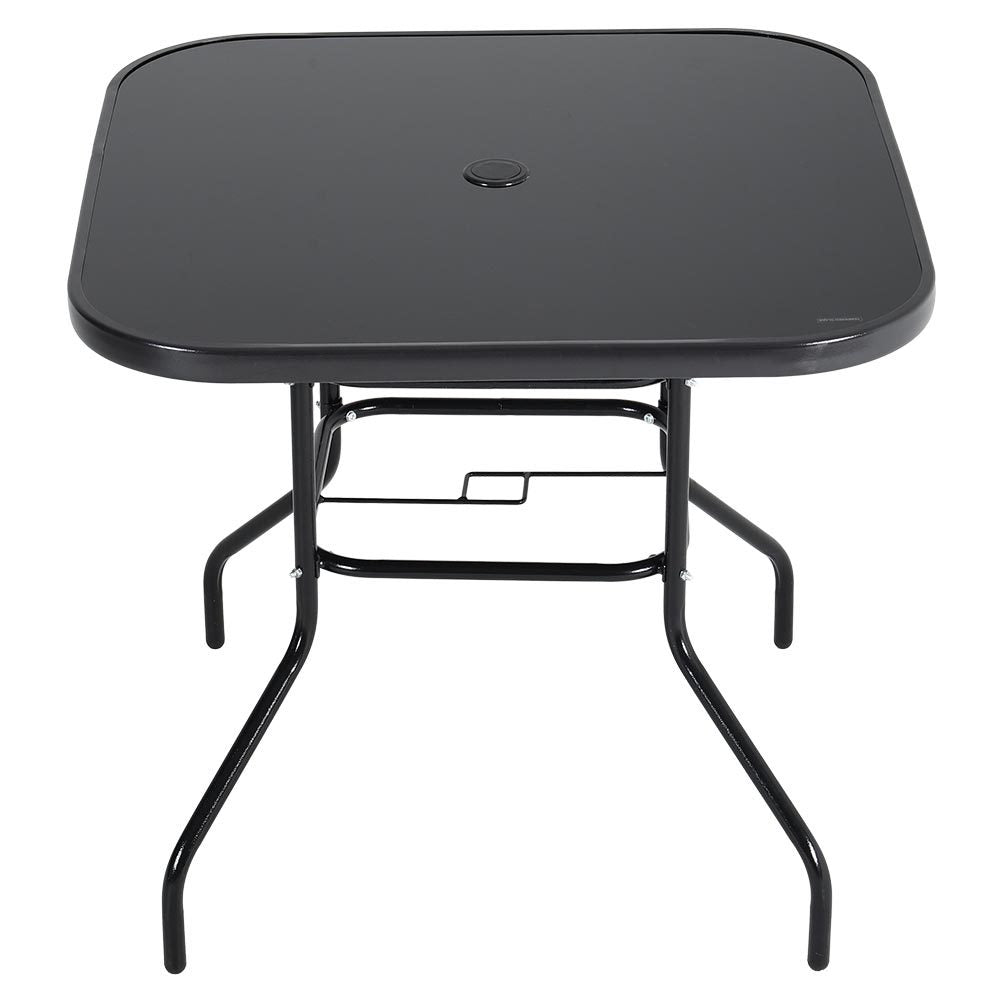 80/105cm Wide Square Garden Table Patio Outdoor Dining Table Coffee Bistro Table - House Comfort