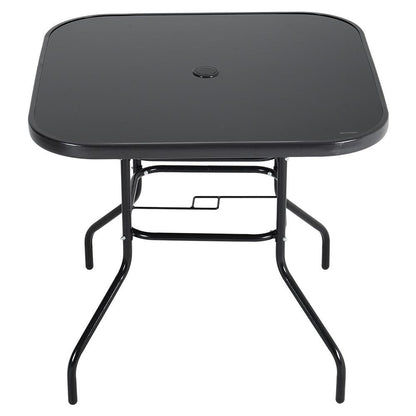 80/105cm Wide Square Garden Table Patio Outdoor Dining Table Coffee Bistro Table - House Comfort