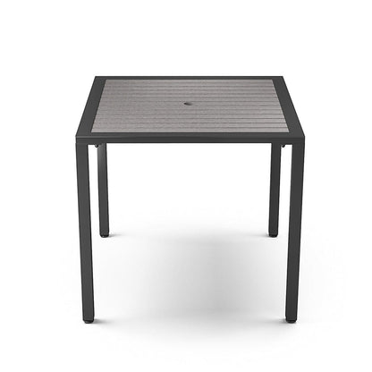 80/120/150cm Wide Rectangular Outdoor Dining Table with Parasol Hole - House Comfort