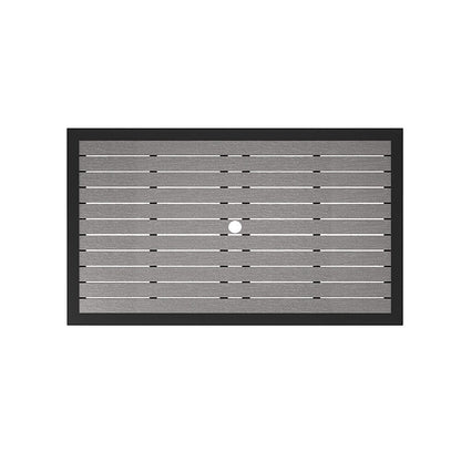 80/120/150cm Wide Rectangular Outdoor Dining Table with Parasol Hole - House Comfort