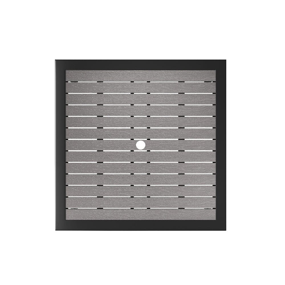 80/120/150cm Wide Rectangular Outdoor Dining Table with Parasol Hole - House Comfort