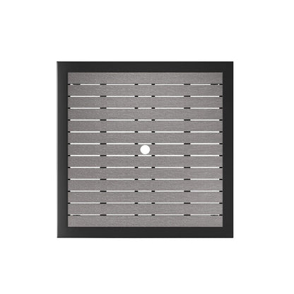 80/120/150cm Wide Rectangular Outdoor Dining Table with Parasol Hole - House Comfort