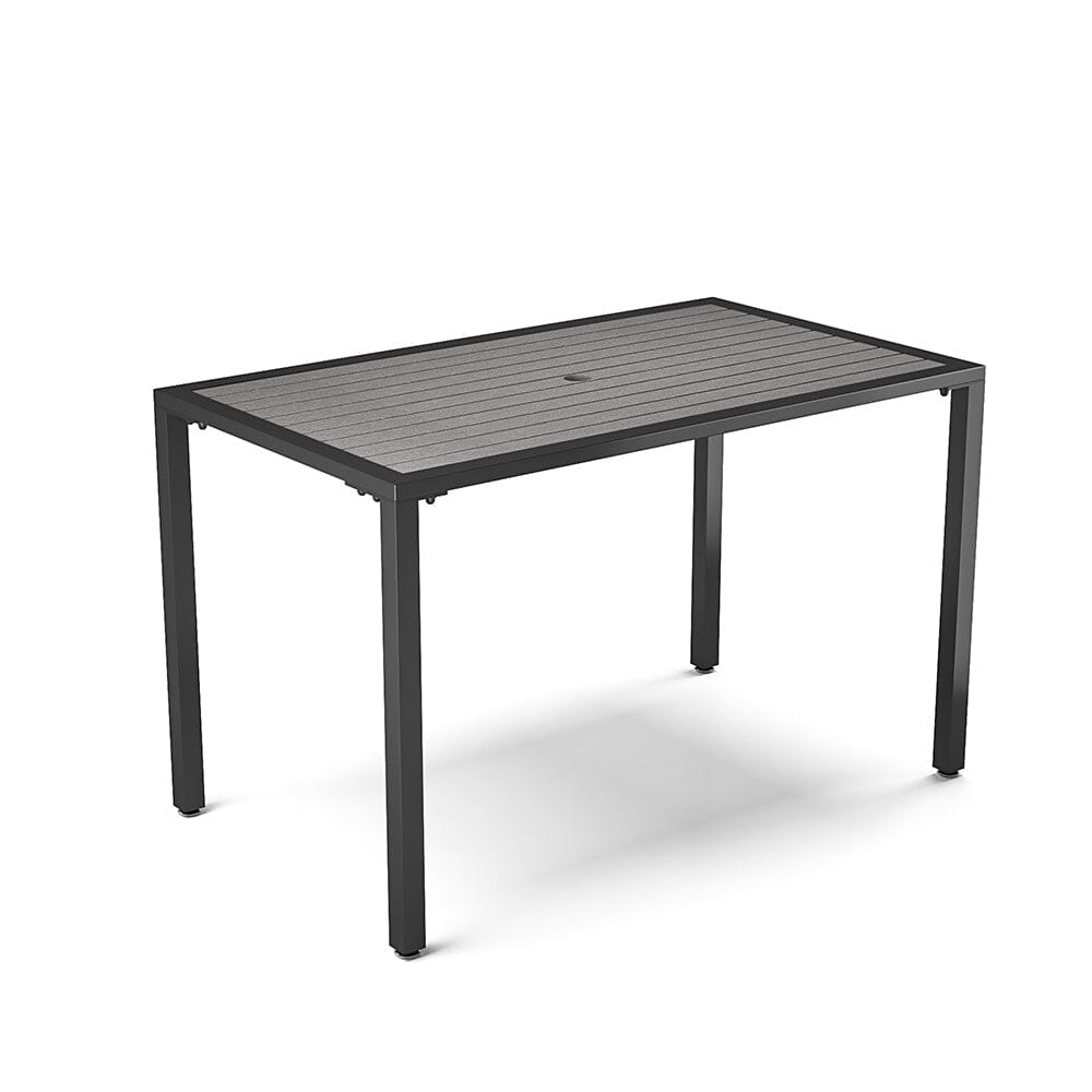 80/120/150cm Wide Rectangular Outdoor Dining Table with Parasol Hole - House Comfort