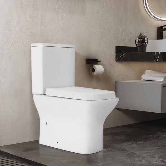 80cm H 2 - Piece Elongated Square Toilet with Dual Flush - House Comfort