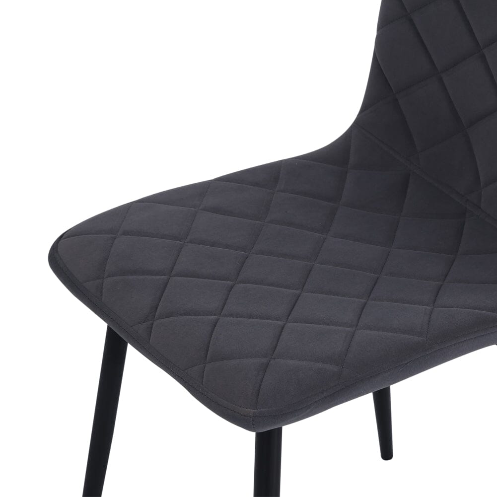 83cm Height Set of 4 Linen Upholstered Comfy Dining Chairs - House Comfort