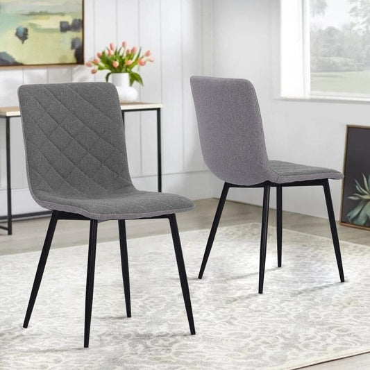 83cm Height Set of 4 Linen Upholstered Comfy Dining Chairs - House Comfort