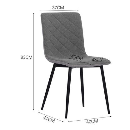 83cm Height Set of 4 Linen Upholstered Comfy Dining Chairs - House Comfort