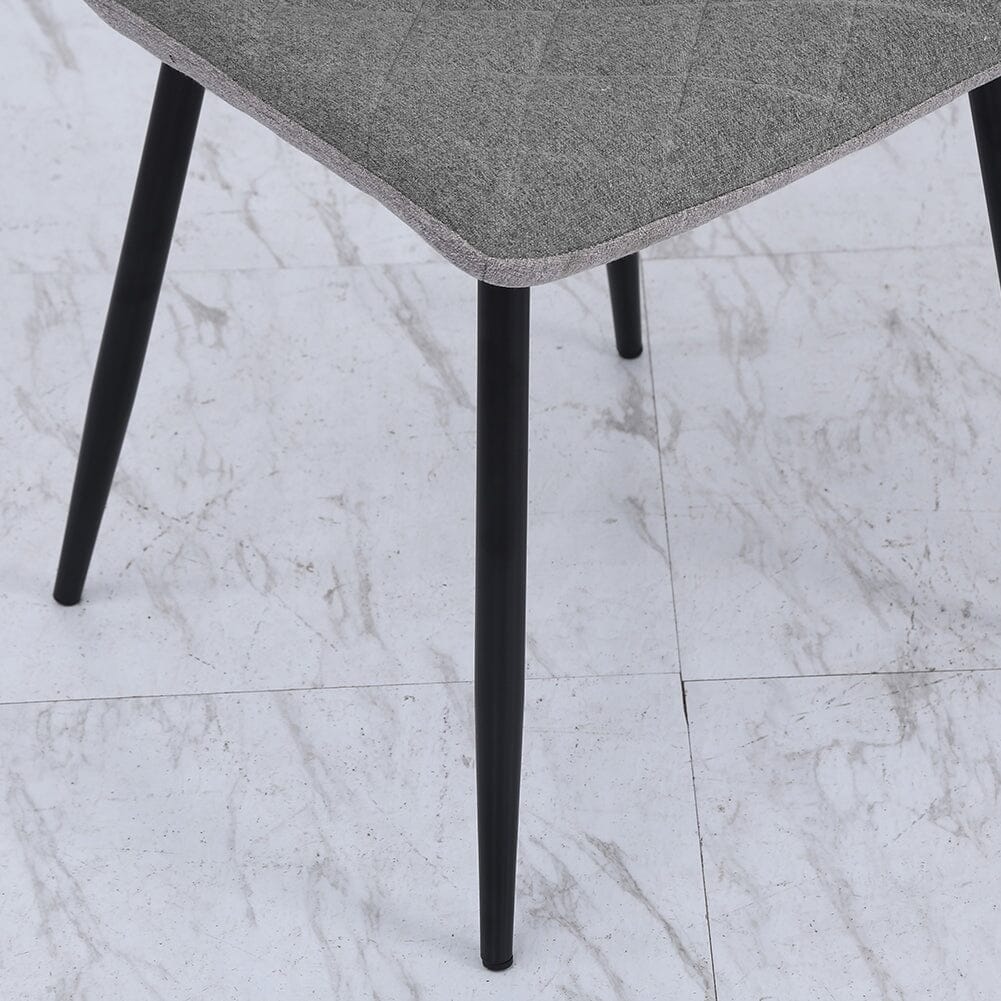 83cm Height Set of 4 Linen Upholstered Comfy Dining Chairs - House Comfort