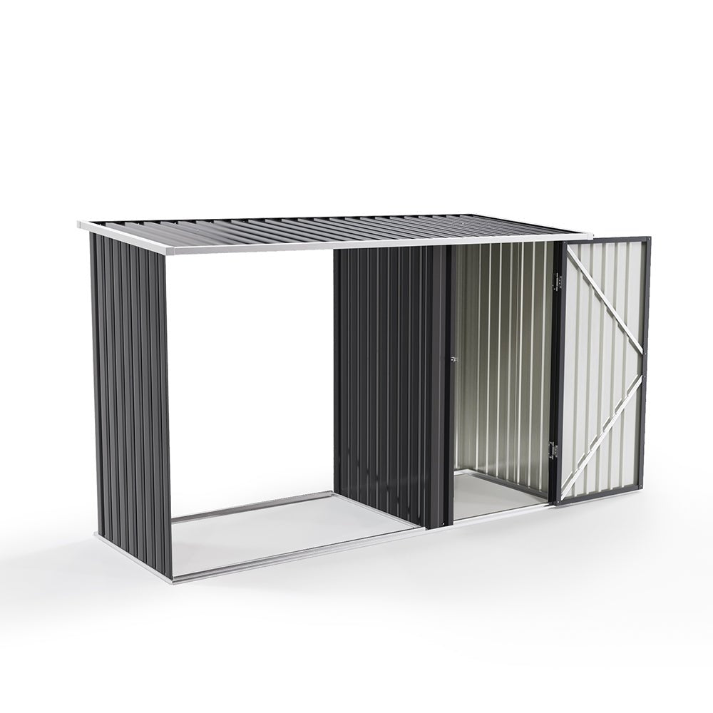 8ft Wood Outdoor Firewood Log Storage Shed - House Comfort