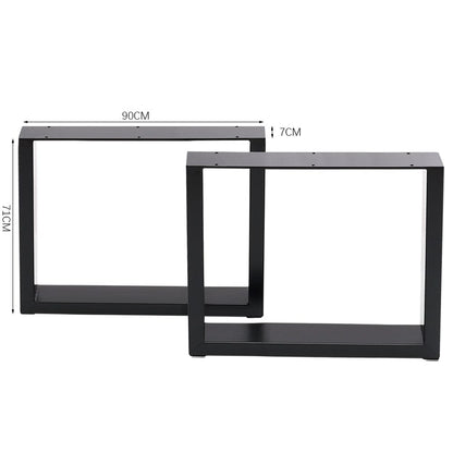 90 L Rectangular Iron Table Legs Heavy Duty DIY Table Bases - House Comfort