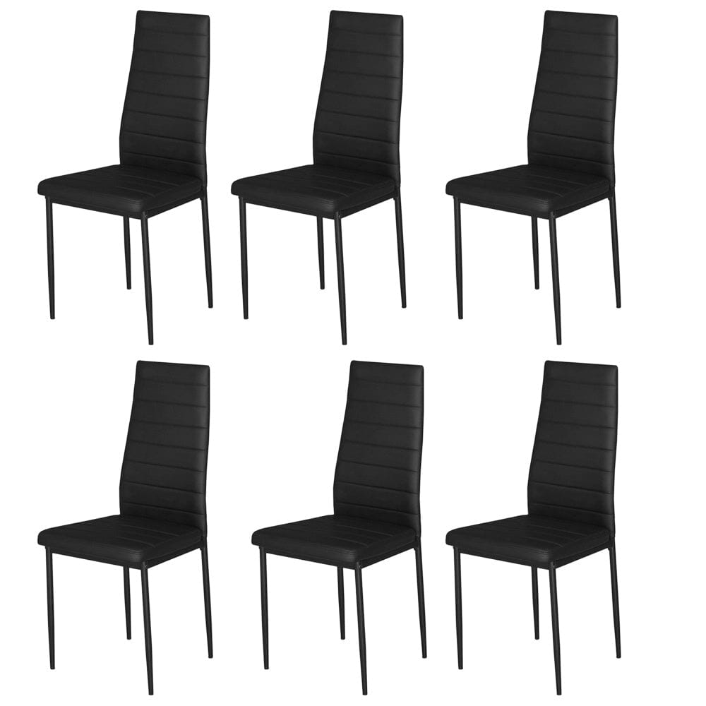 92cm Height Upholstered Leather Dining Chair Set of 6 - House Comfort