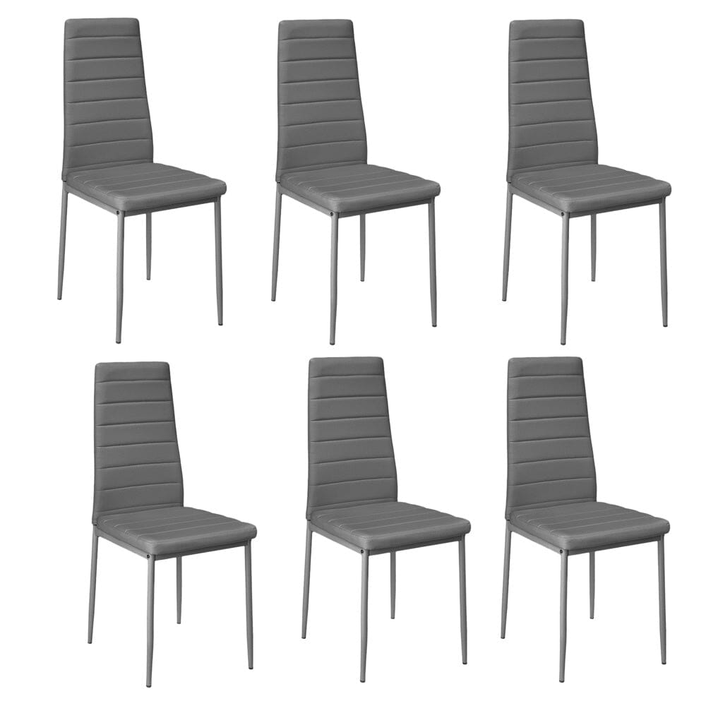 92cm Height Upholstered Leather Dining Chair Set of 6 - House Comfort