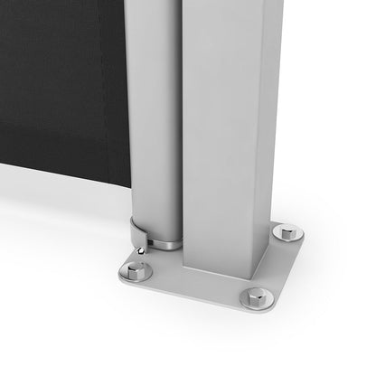 9ft Awning Outdoor Retractable Privacy Side Awning (Grey/Brown) - House Comfort